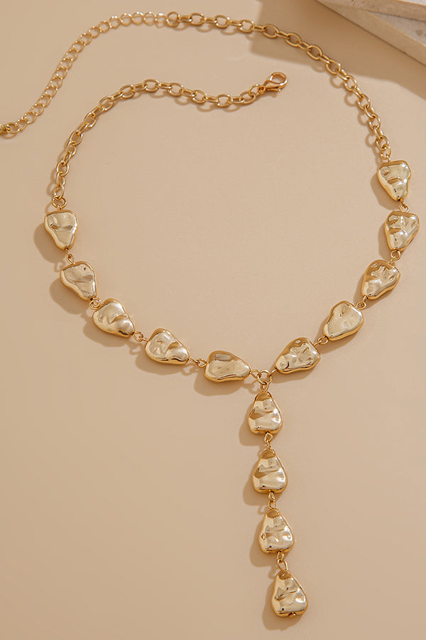 Fashion Irregular Baroque Style Teardrop-shaped Pendant Necklace | Consonak