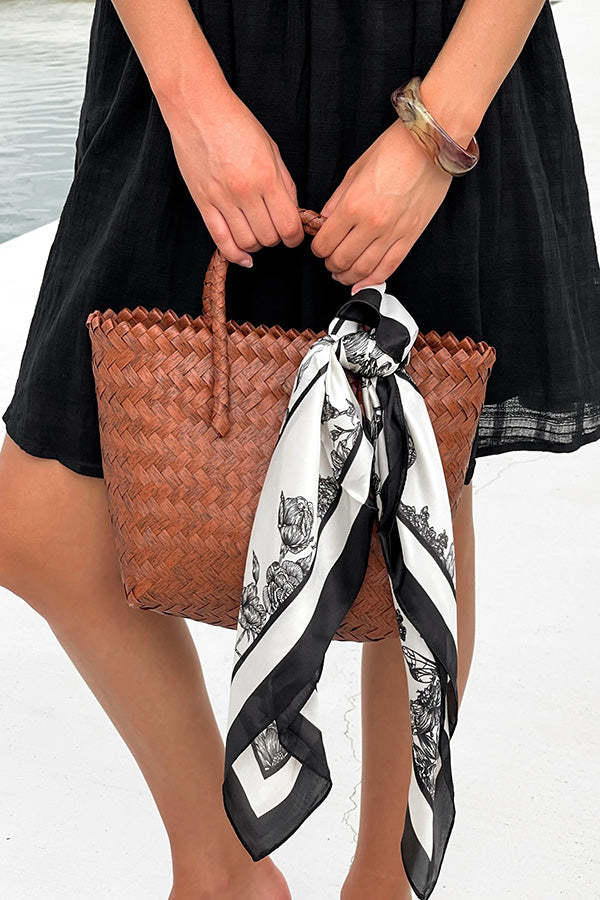 Retro Large Imitation Rattan Handwoven Bag-consonak