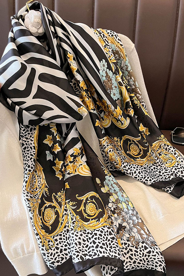 Elegant Imitation Silk Oversized Shawl Scarf-consonak