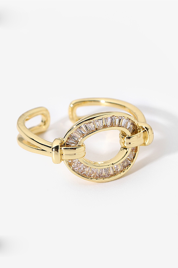 Vintage Zircon Open Ring-consonak
