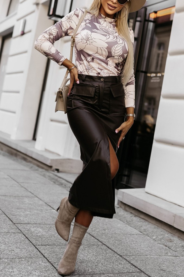 Unique Printed Slim Fit Long Sleeve Base Layer Top-consonak