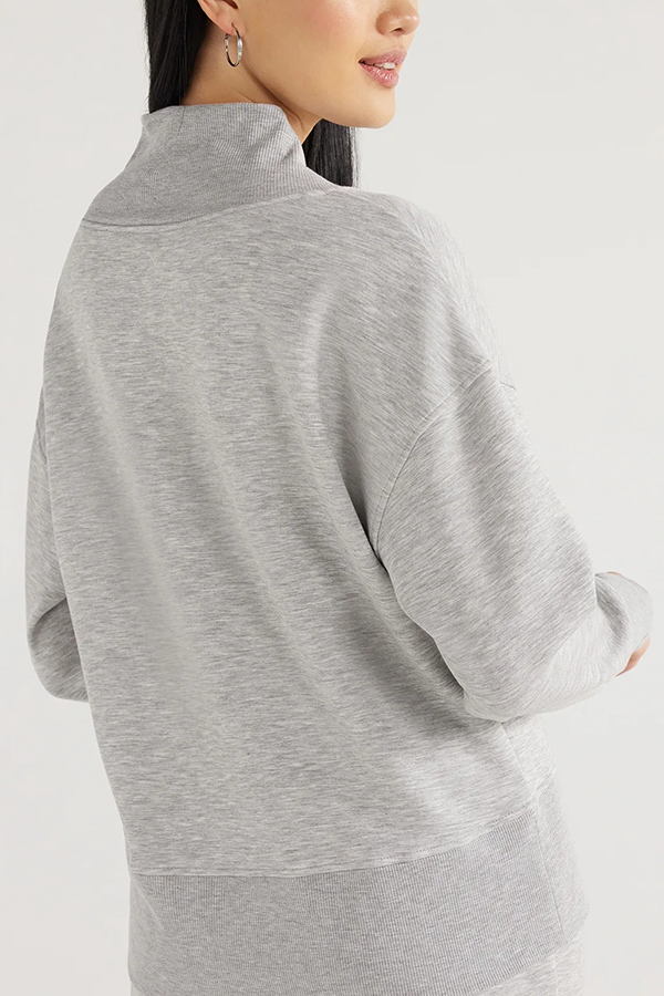 Weather Gets Cold Solid Color V-neck Top and Elastic Waist Pocketed Lounge Pants Set-consonak