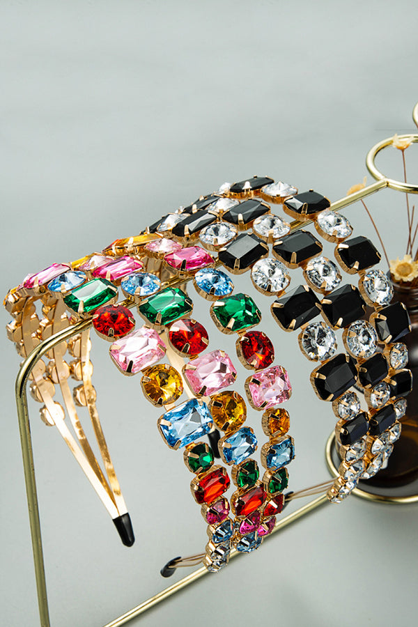 Personalized Three-row Diamond-studded Fashion Headband-consonak