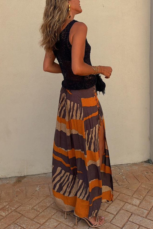Malibu Knit V-neck Hollow Out Twist Loose Tank | Consonak