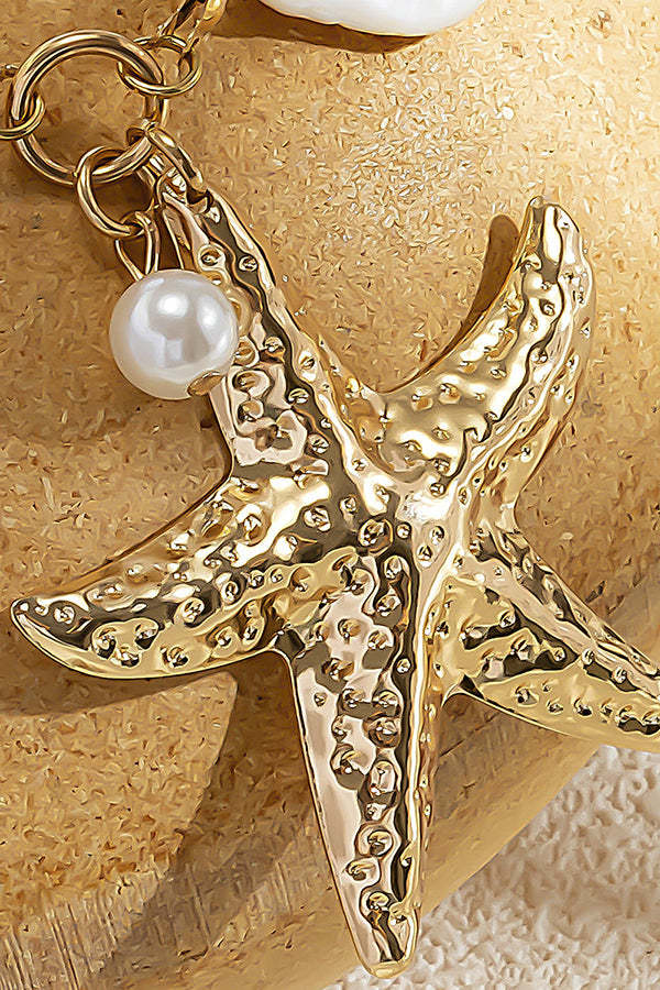 Resort Style Summer Starfish Shell Pearl Jewelry-consonak