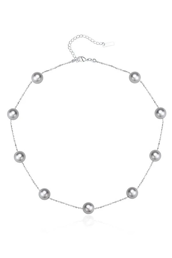 Vintage Pearl Beaded Stackable Elegant Necklace-consonak