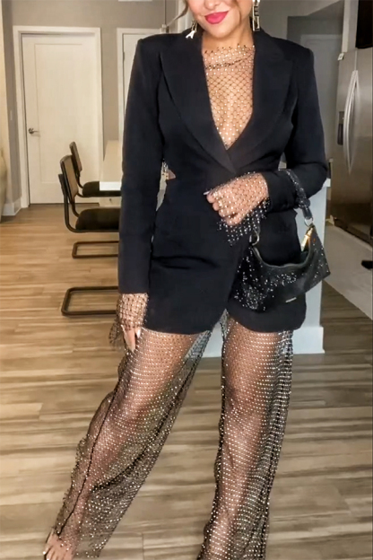 Best Layering Items  Mesh Elastic Waistband Wide Leg Pants-consonak