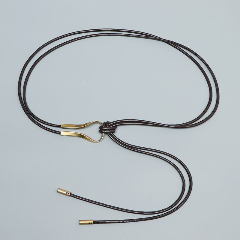 Simple and Versatile Leather Waist Rope-consonak