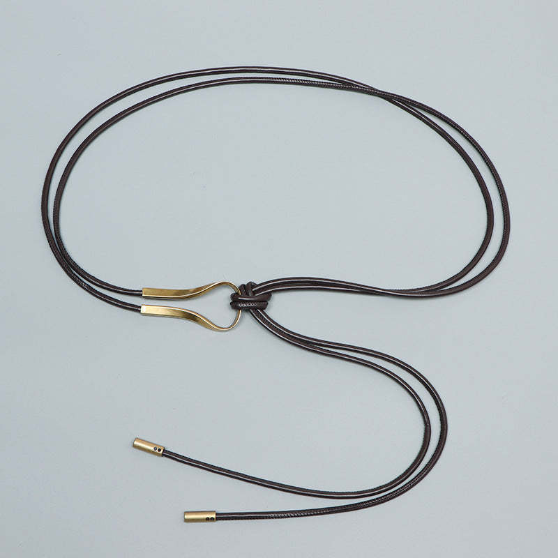 Simple and Versatile Leather Waist Rope-consonak