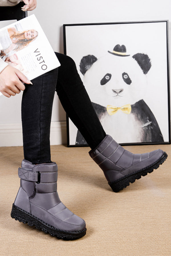 Warm Round Toe Thick-soled Casual Snow Boots-consonak