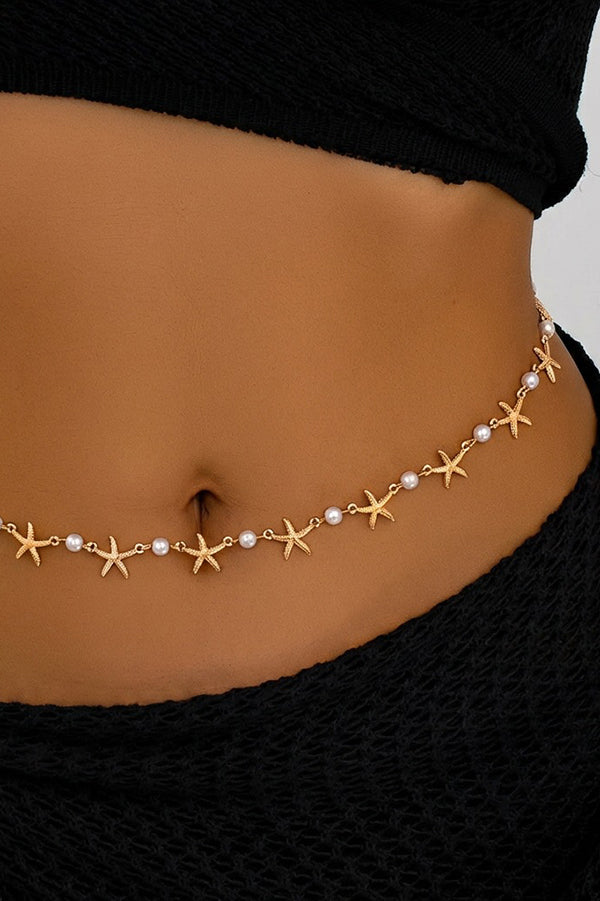 Vintage-style Ethnic Openwork Floral Body Chain-Consonak