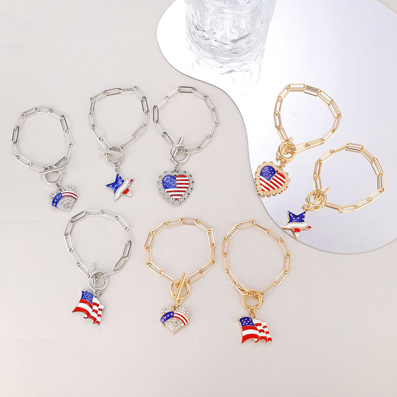 American Flag Independence Day Fashion Bracelet-consonak