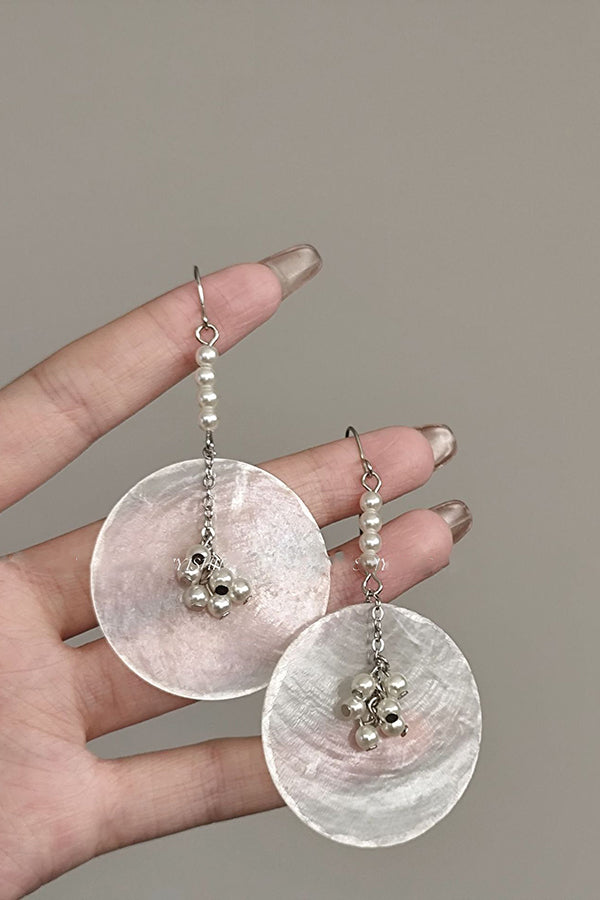 Light Luxury Pearl Pendant Earrings | Consonak