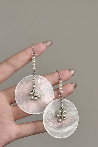 Light Luxury Pearl Pendant Earrings-consonak