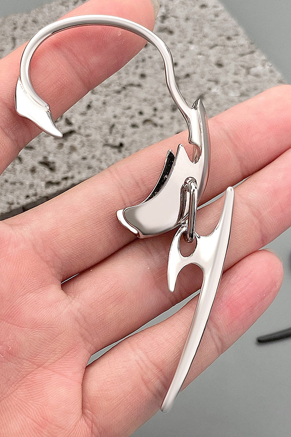 Thorn Spine Skeleton Mechanical Wind Earhook | Consonak