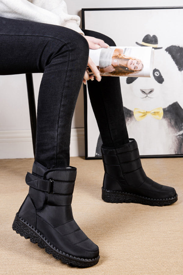 Warm Round Toe Thick-soled Casual Snow Boots-consonak