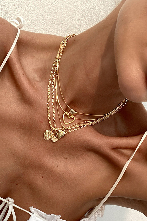 Fashionable Multi-layer Sweet Alloy Necklace-consonak