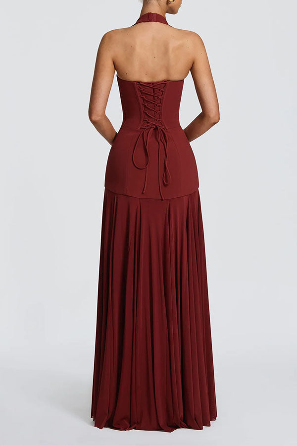 Seraphina Deep V Maxi Dress-Consonak
