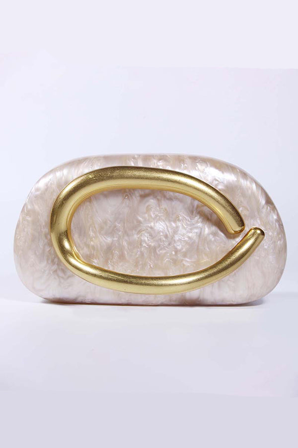 Elegant Special-shaped Shell Acrylic Fashion Clutch-consonak