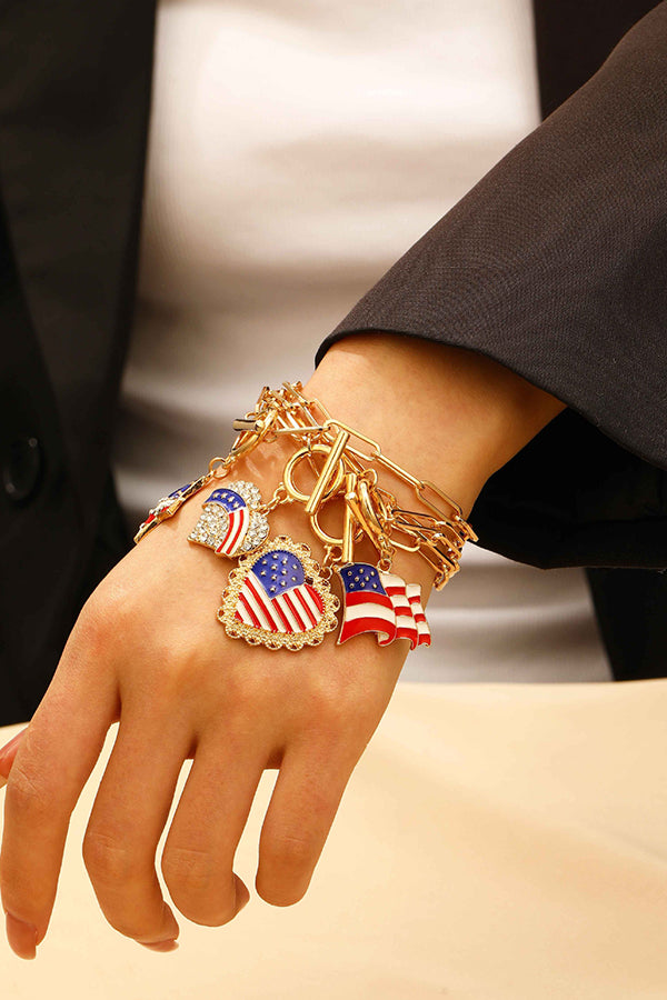 American Flag Independence Day Fashion Bracelet-consonak