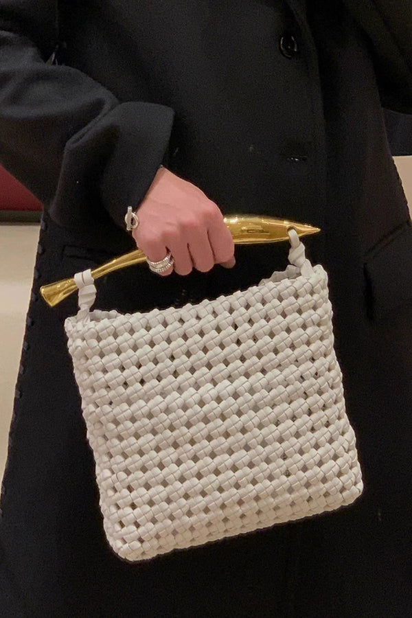 Fashionable and Versatile Woven Metal Handle Bag-consonak