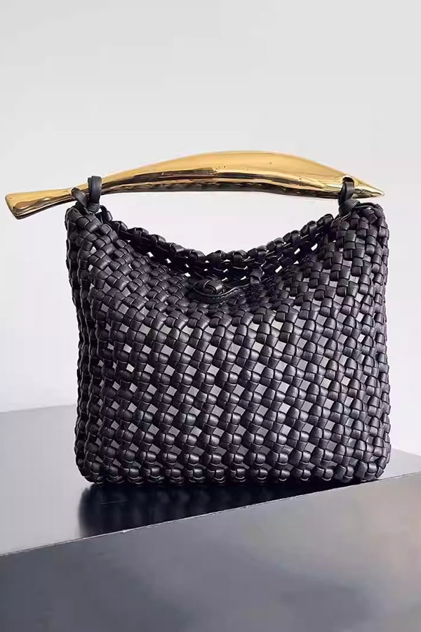Fashionable and Versatile Woven Metal Handle Bag-consonak