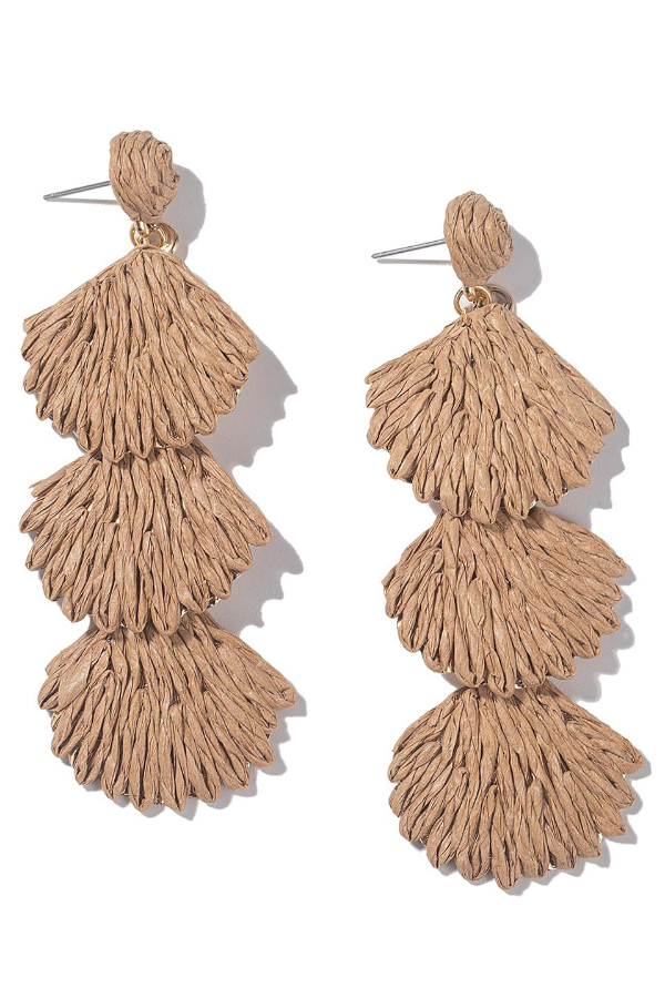 Bohemian Style Woven Seashell Vacation Earrings