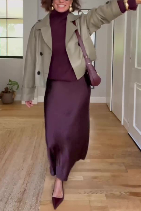 Perfect Feelings Faux Leather Button Up Pocketed Lapel Jacket-consonak