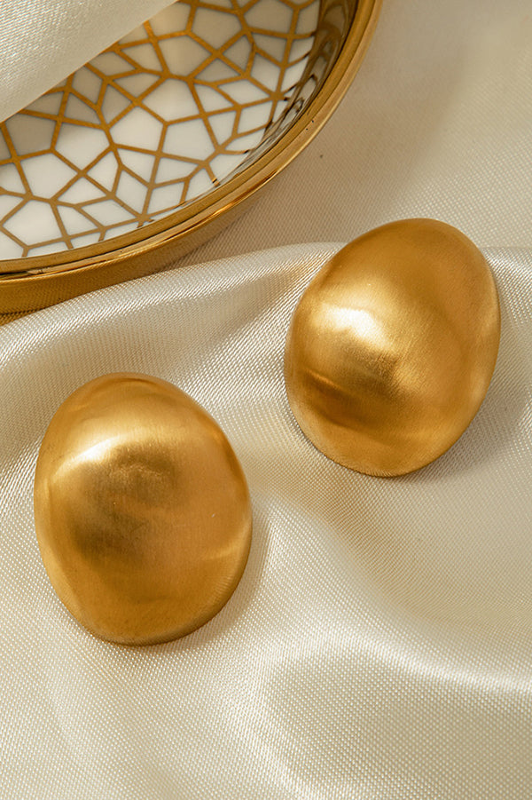Fashion Frosted Oval Simple Earrings | Consonak
