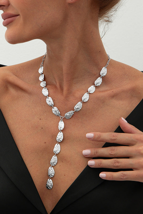 Fashion Irregular Baroque Style Teardrop-shaped Pendant Necklace | Consonak