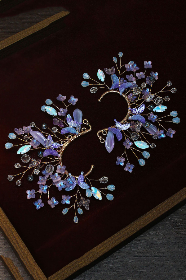 Exquisite Branch Beaded Fairy Earrings-consonak