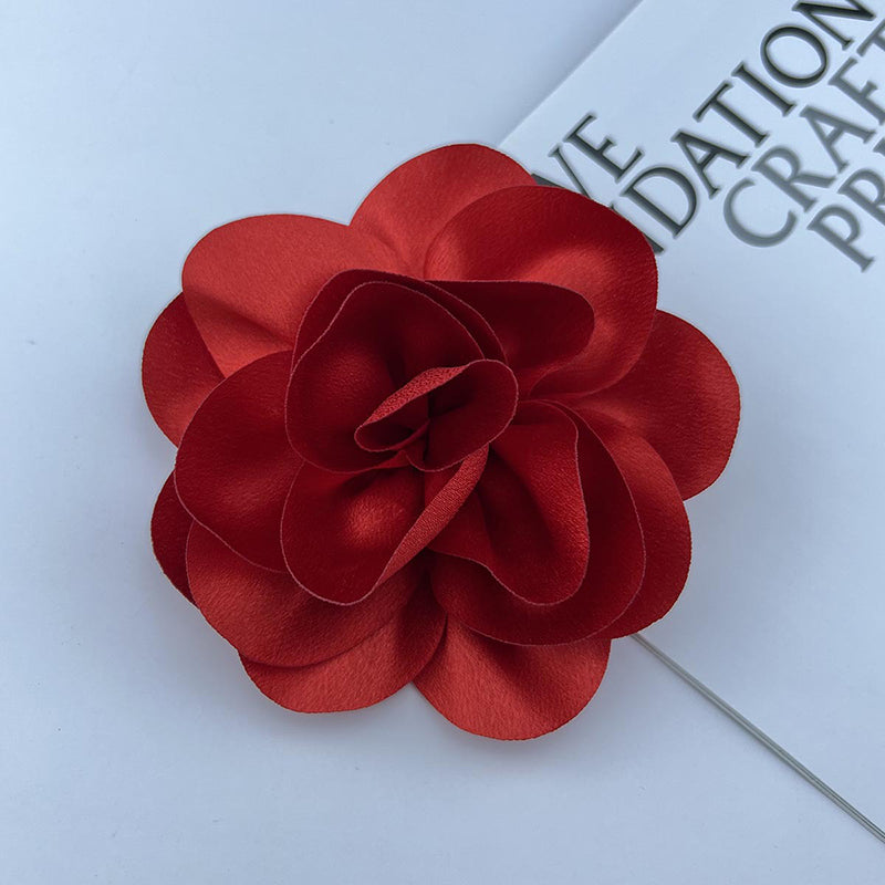 Satin Fabric Flower All-match Brooch-consonak