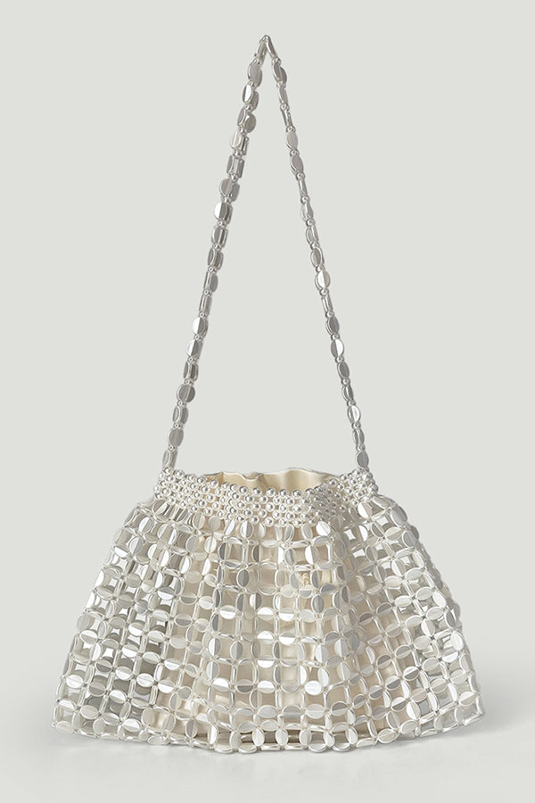 Fashion Handmade Flat Beaded Beaded Woven Handbag Bag-consonak