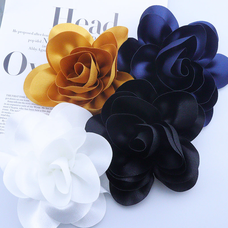 Satin Fabric Flower All-match Brooch-consonak