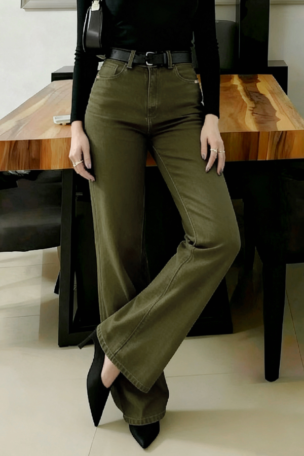 Stylish High-waisted Pockets Casual Women's Jeans-consonak