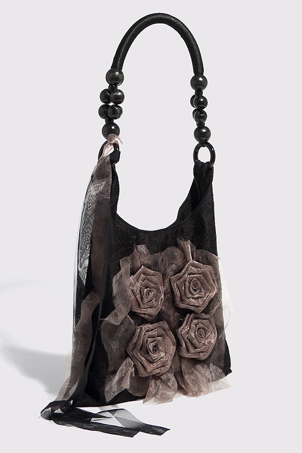 Fashion Tie-dye Rose Flower Shoulder Bag-consonak