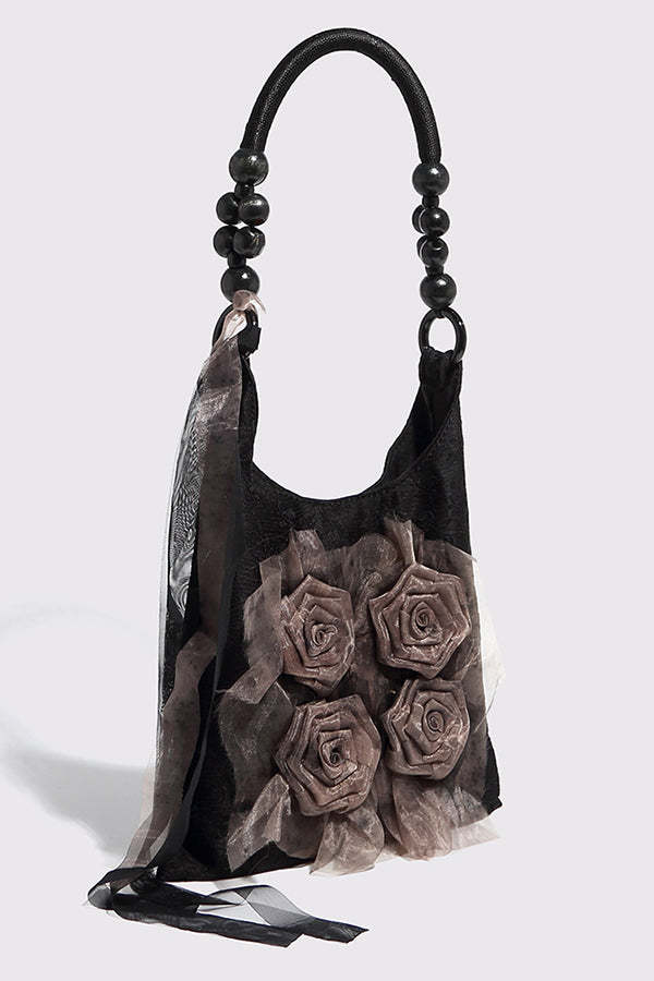 Fashion Tie-dye Rose Flower Shoulder Bag-consonak