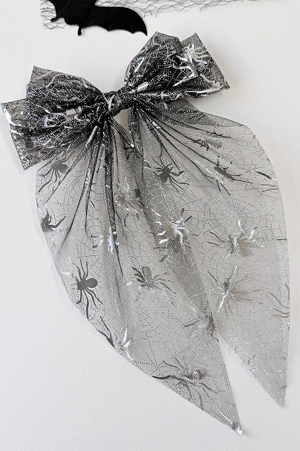 Large Halloween Mesh Bow Hair Clip-Consonak