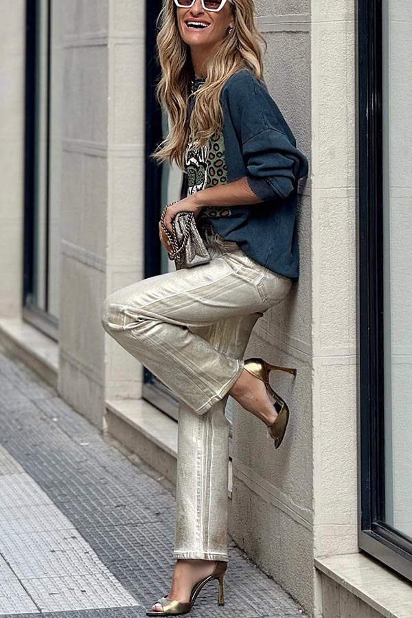 Unique Modern Feel Tiger and Leopard Print Casual Sweatshirt-consonak