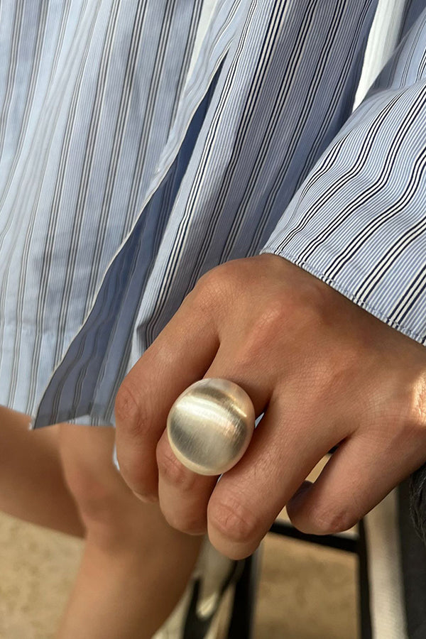 French Vintage-style Polished Ring-Consonak
