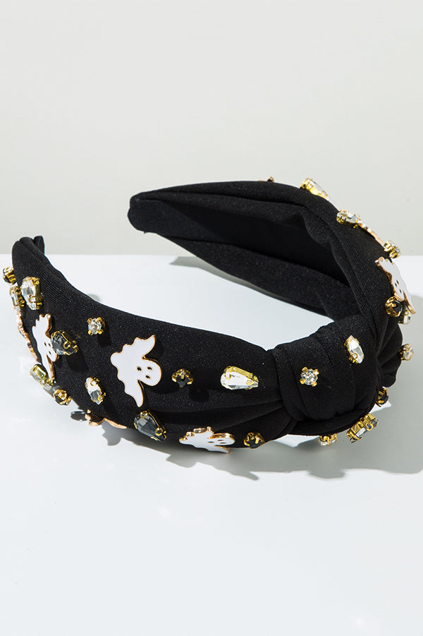 Halloween Spooky Pumpkin Skull Fabric Hair Accessory-consonak