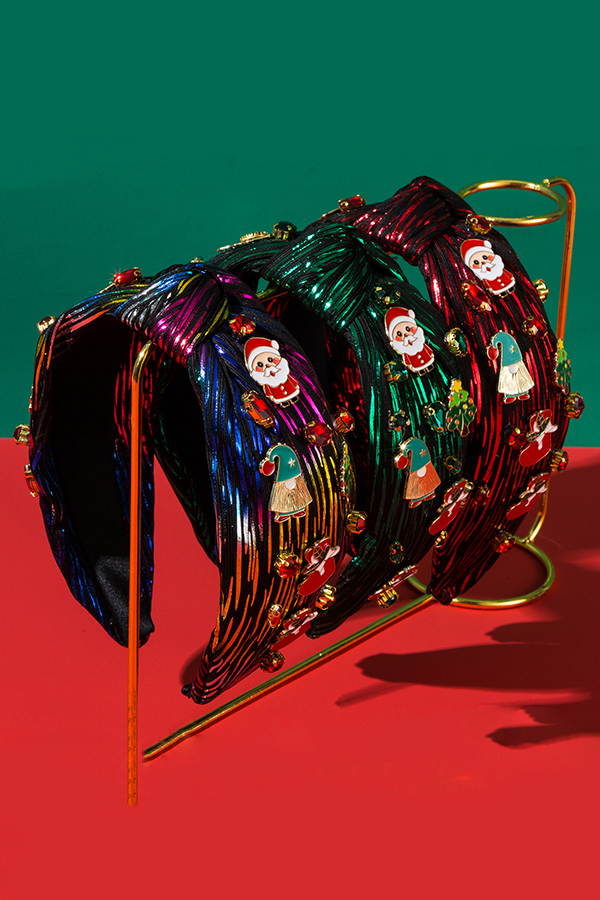 Christmas Colorful Embellished Fabric Headband-consonak