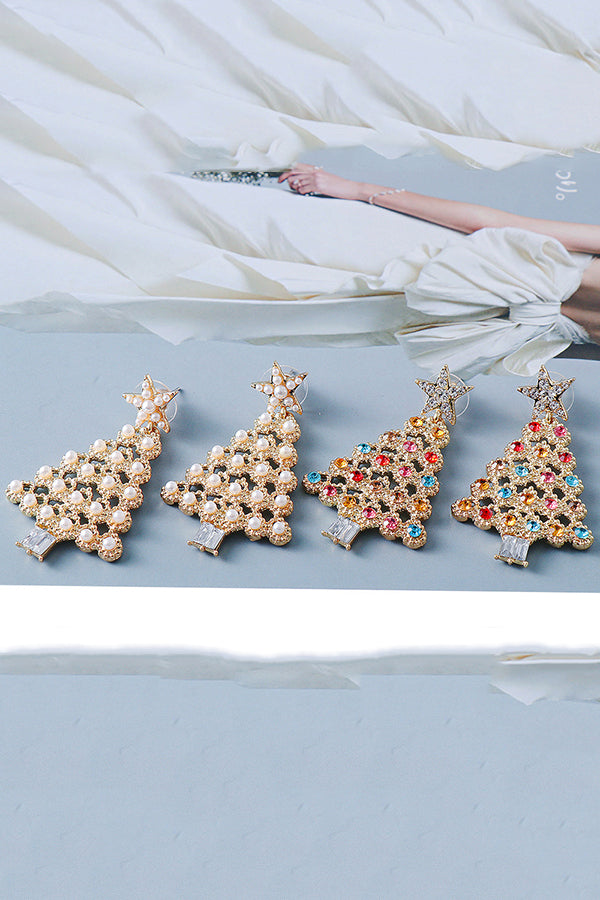 Christmas Tree Fashion Diamond Earrings-consonak
