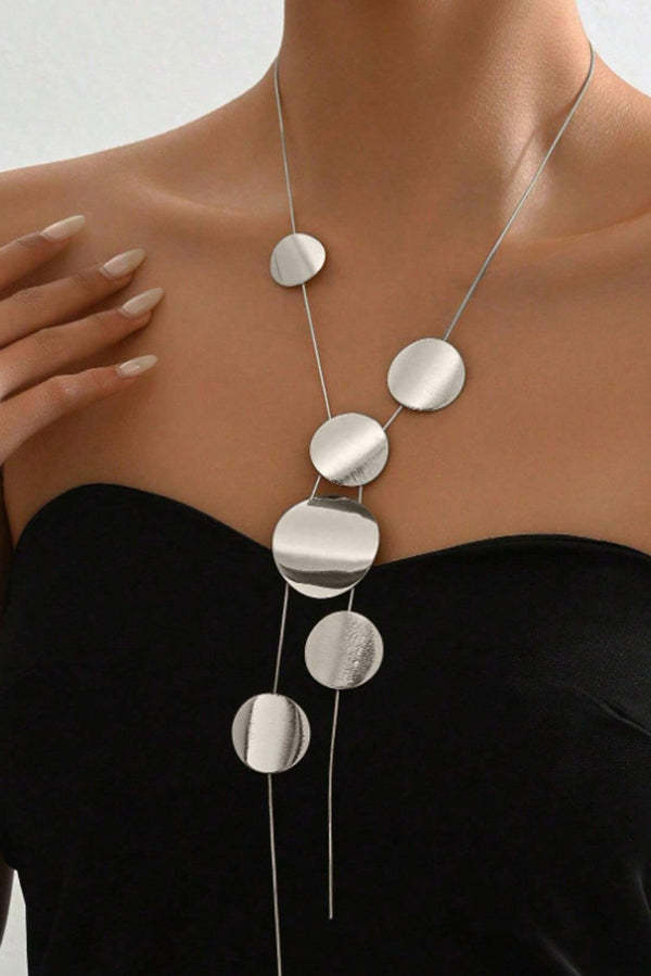 Fashionable Hollow Geometric Necklace-consonak