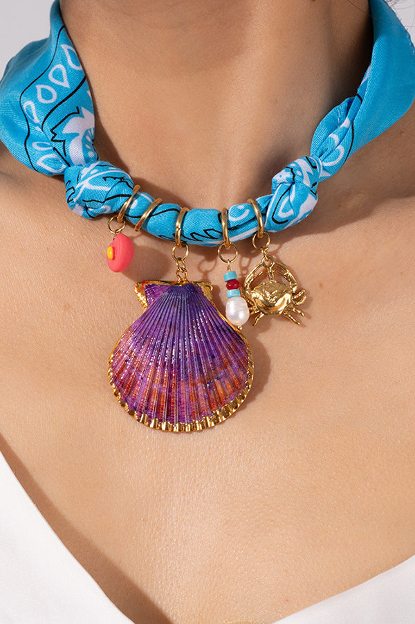 Dopamine Color Silk Scarf Fun Small Item Necklace-consonak