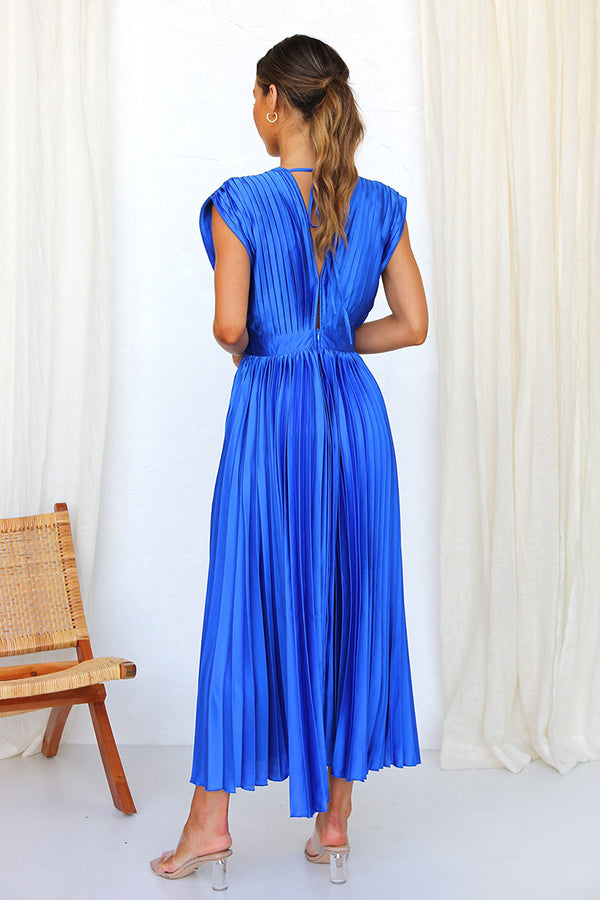 Hello Gorgeous Satin Pleated Party Midi Dress | Consonak