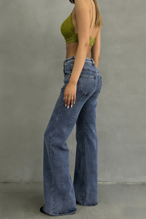 Stylish High-waisted Pocket Casual Stretch Straight Leg Jeans