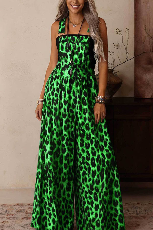 Electra Cheetah Wide-Leg Jumpsuit-Consonak