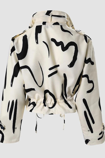 Unique Stylish Printed Casual Pocket Statement Jacket-consonak