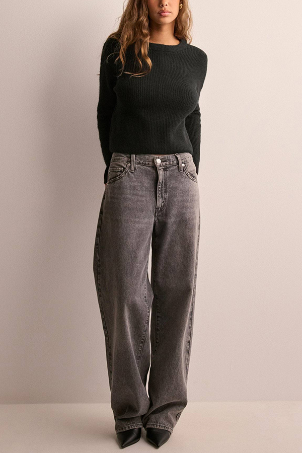 Solid Color Loose Long Sleeve Lace-up Knitted Cardigan-consonak